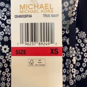 Michael Kors True Navy Floral Dress XS